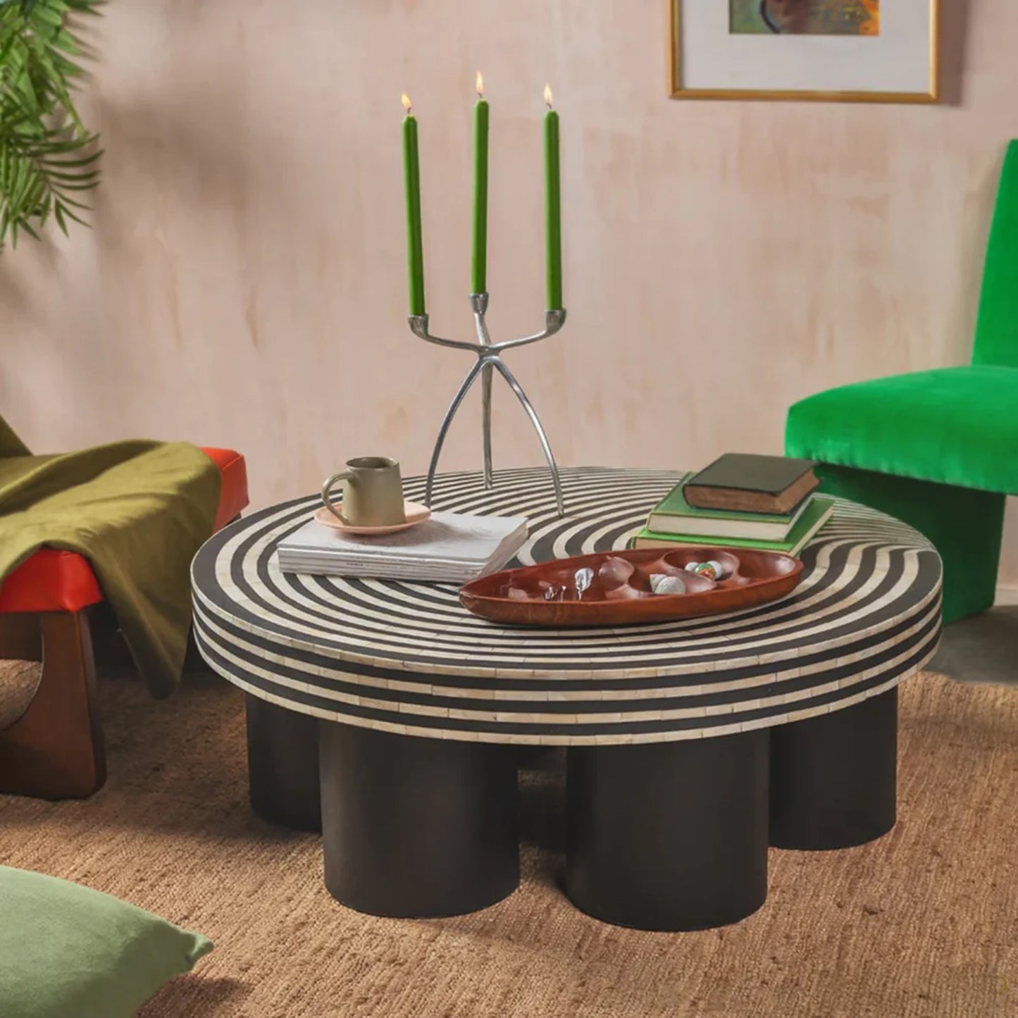 bone inlay coffee table