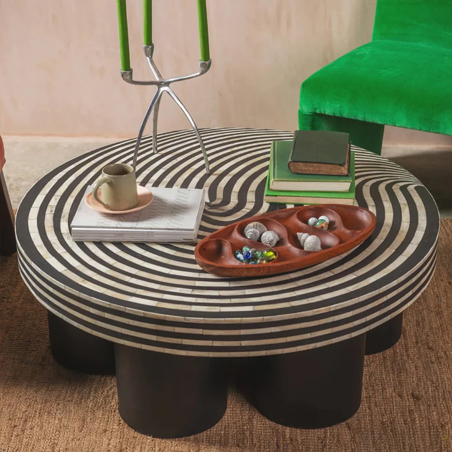 bone inlay coffee table