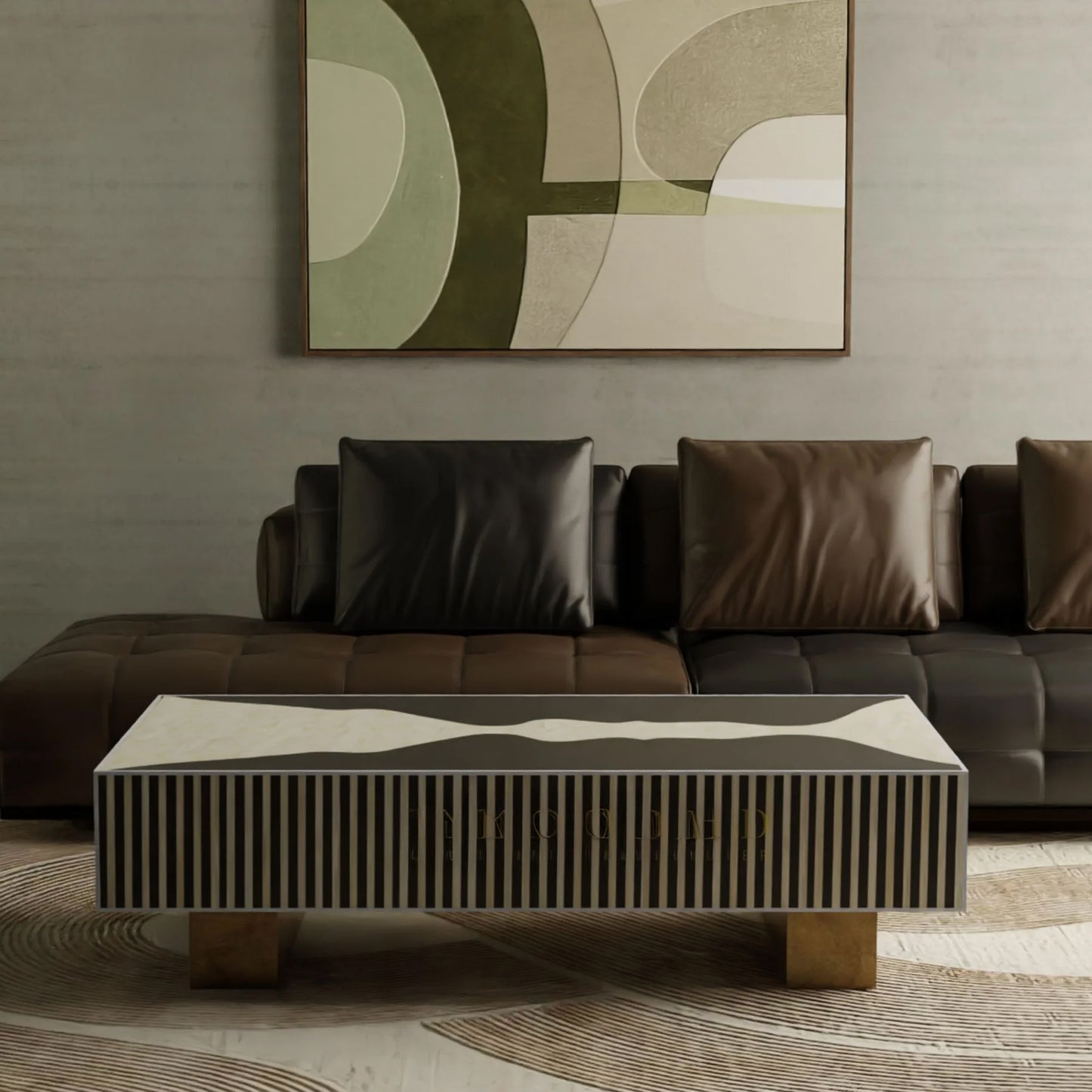 Bone Inlay Coffee Table
