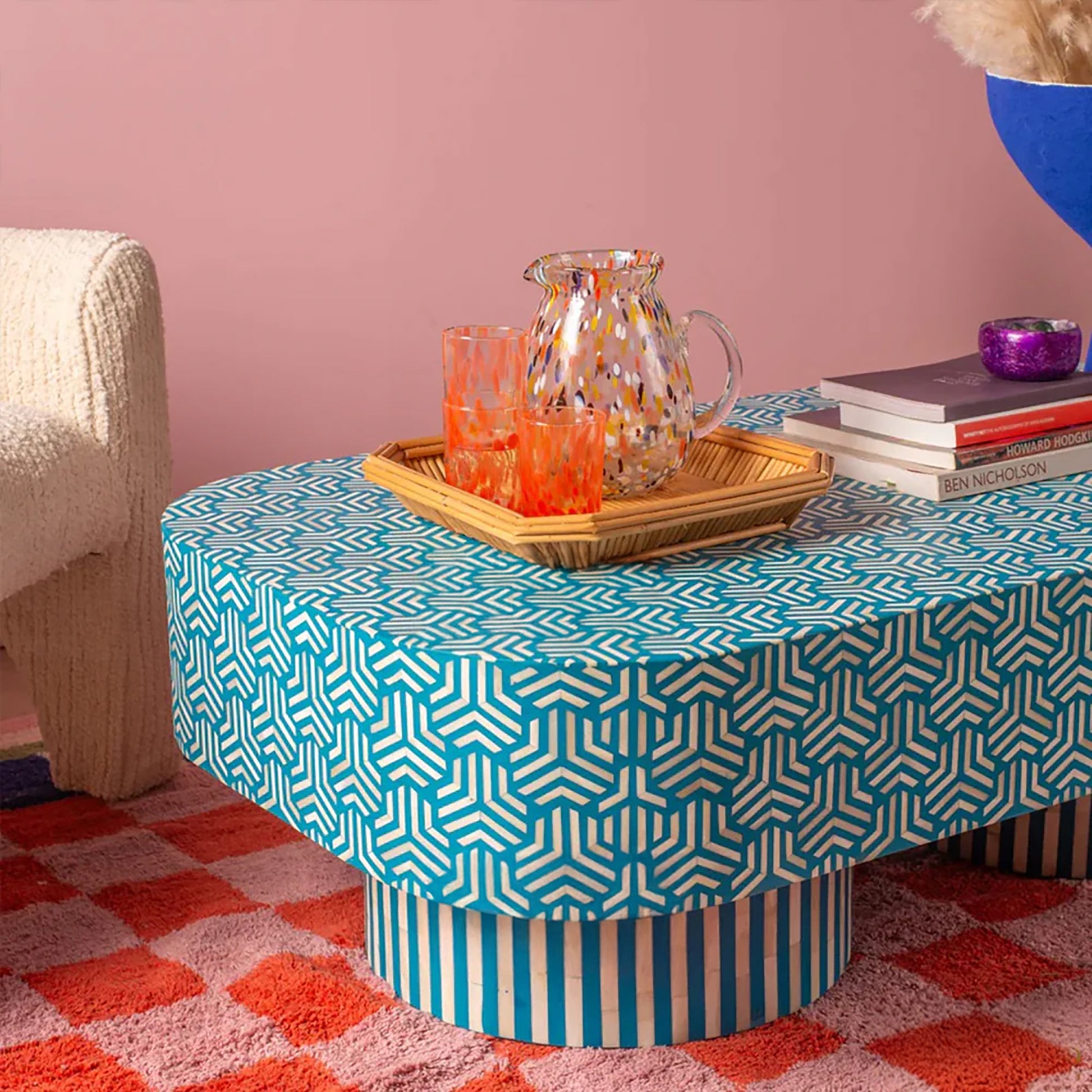 Bone Inlay Coffee Table