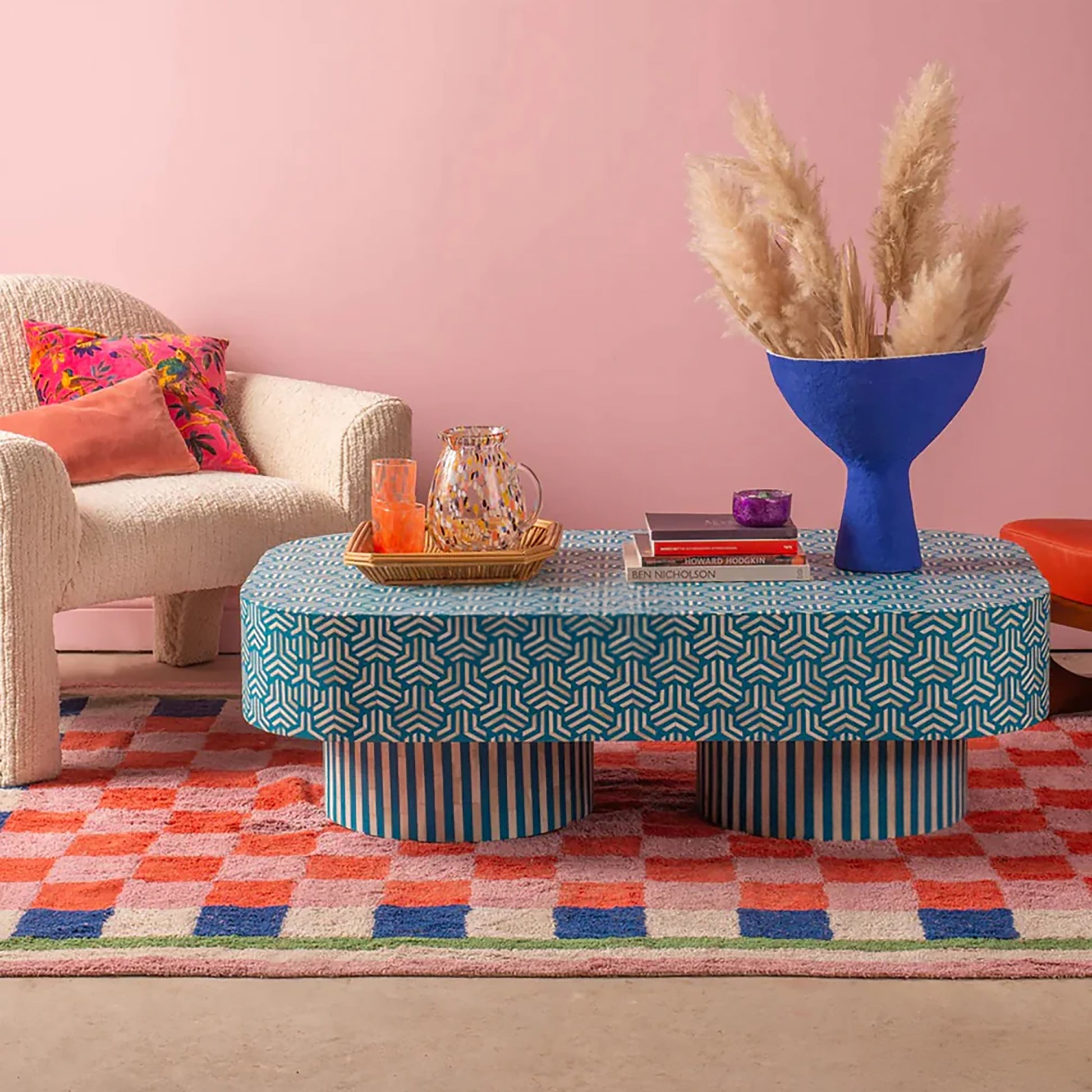Bone Inlay Coffee Table