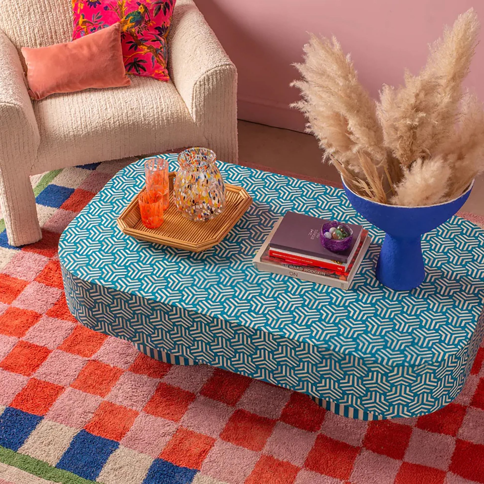 Bone Inlay Coffee Table