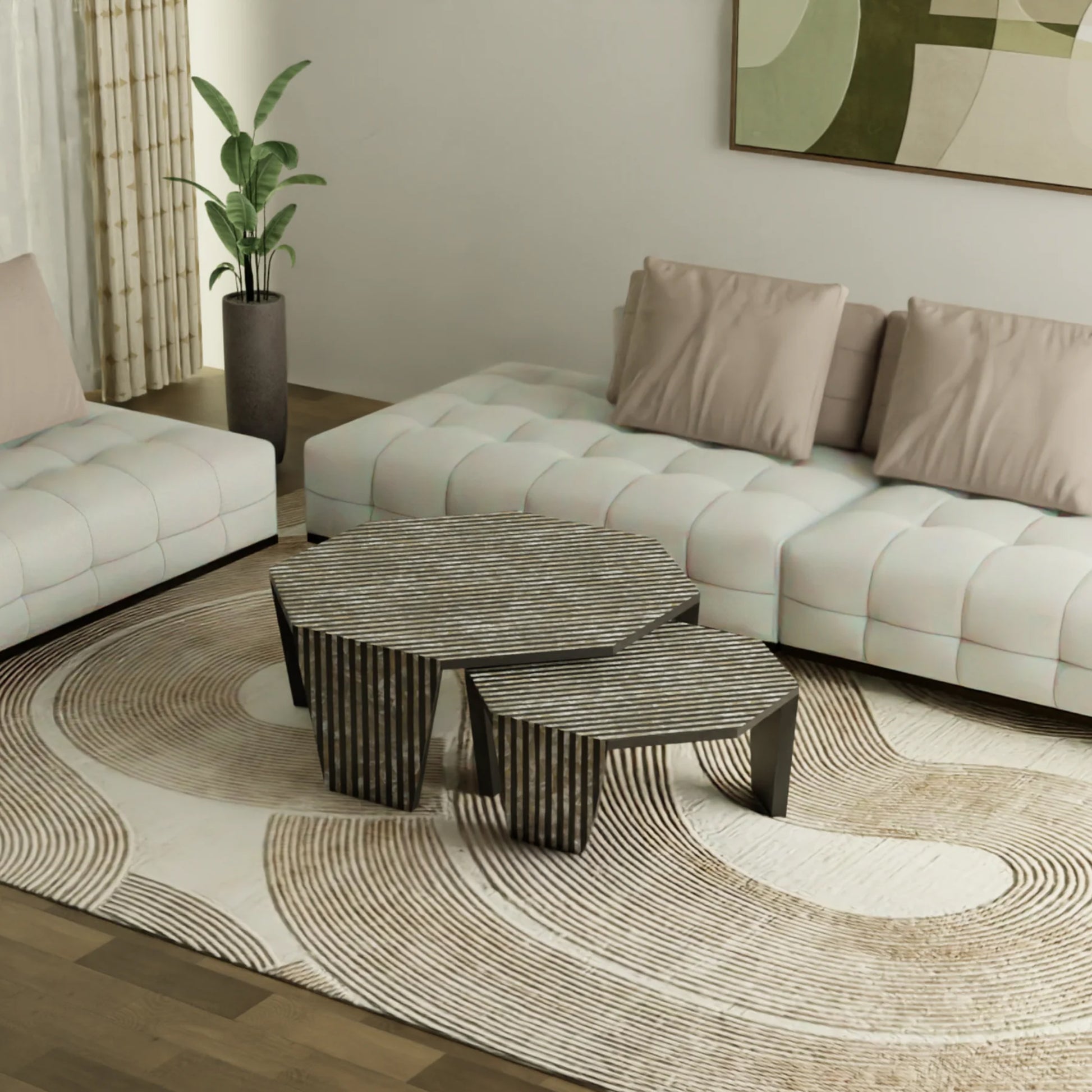 mother of pearl coffee table