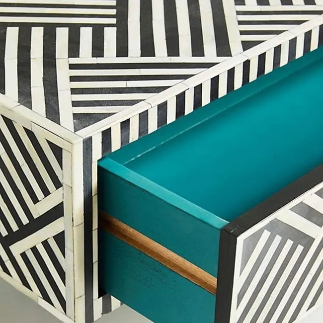 bone inlay center table