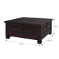 solid wood rectangular coffee table